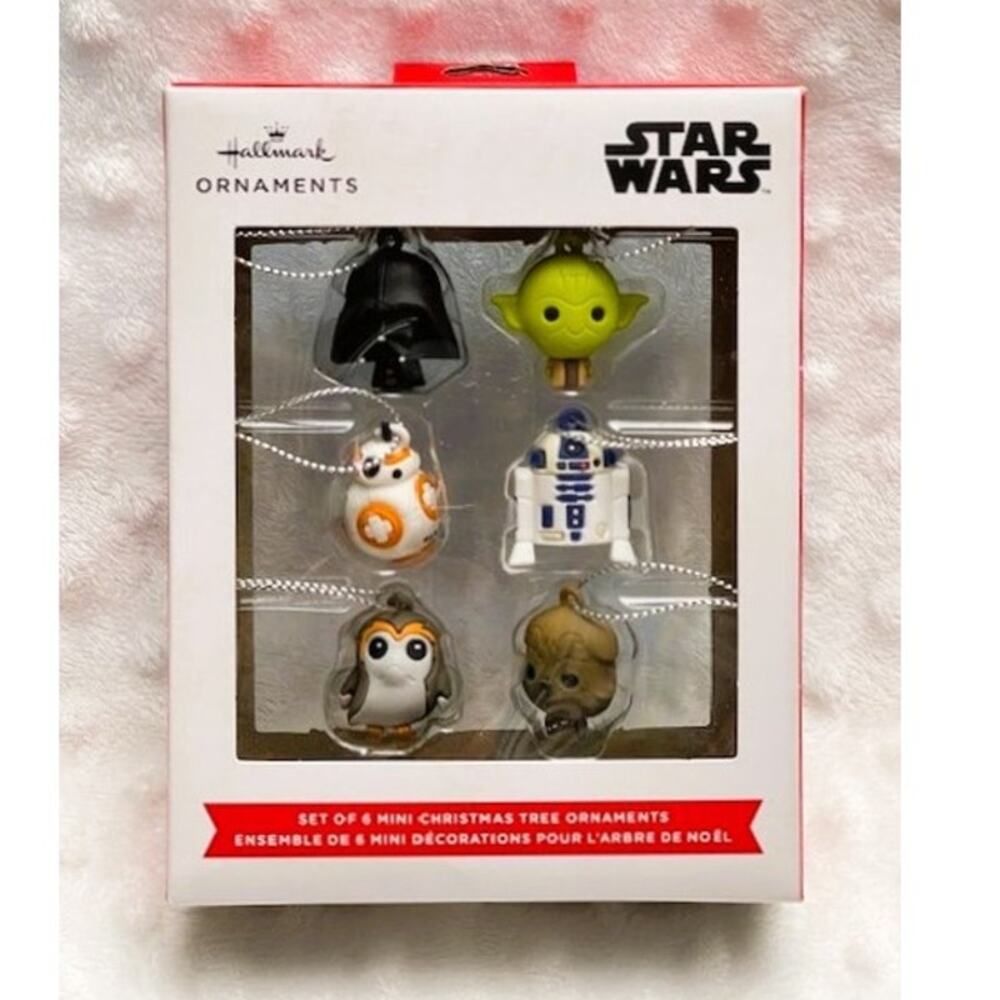 Hallmark Disney 2024 Star Wars Set of 6 Mini Tree Ornaments-NIB